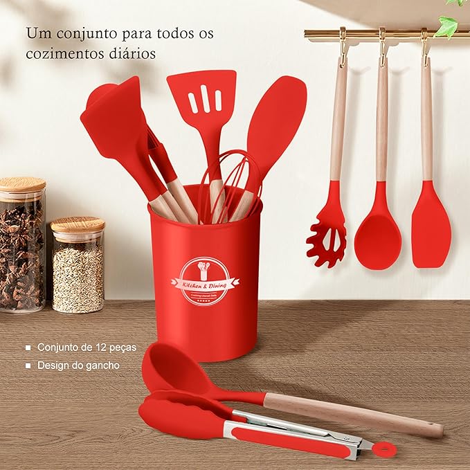 Kit de Utensílios de Cozinha Premium - Durabilidade e Qualidade Garantidas